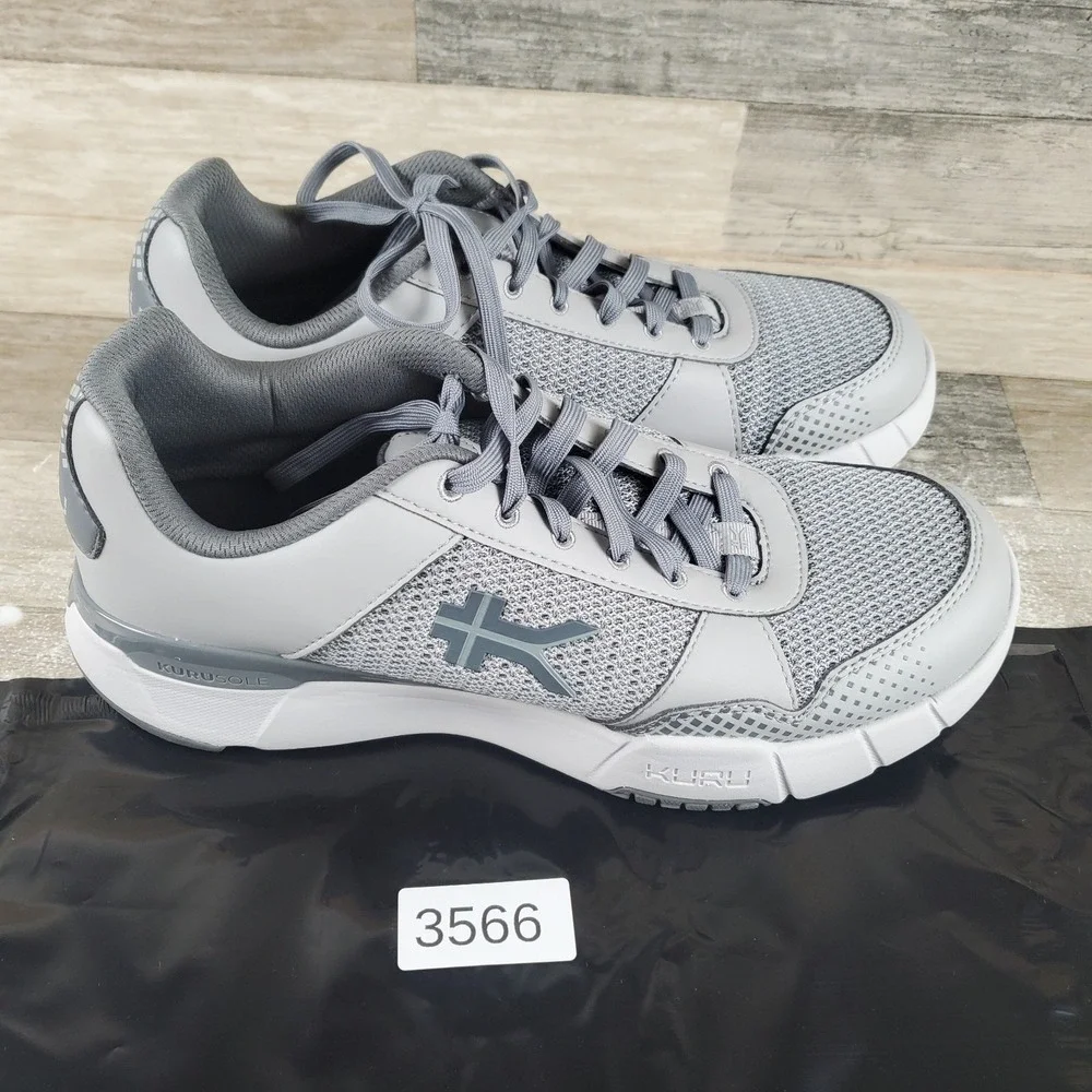 KURU Quantum 2.0 Mens Shoes Sz 11 M Running Storm Gray Mesh Lace Up Sneakers
